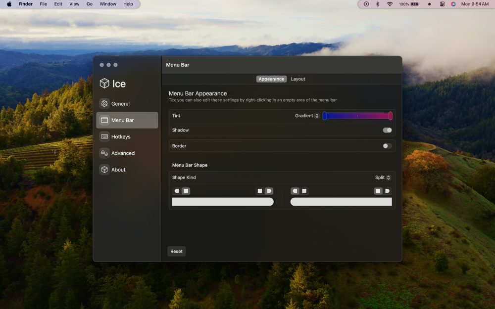 Personalizzare aspetto grafico barra menu macOS