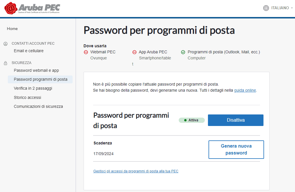 PEC Aruba non funziona più da client email come Outlook: cosa fare ...