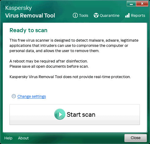 Scanner antivirus Linux KVRT