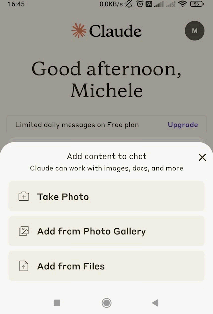 Claude per Android