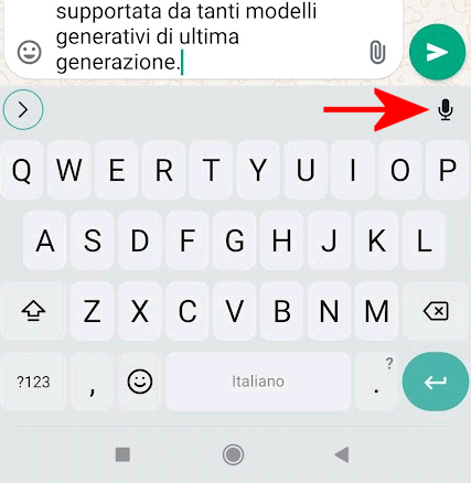 Tastiera virtuale Android con riconoscimento vocale locale