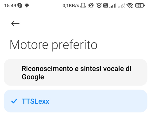 TTSLexx motore sintesi vocale Android