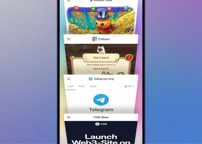 Telegram, aggiornamento: ecco un browser web e un mini app store 