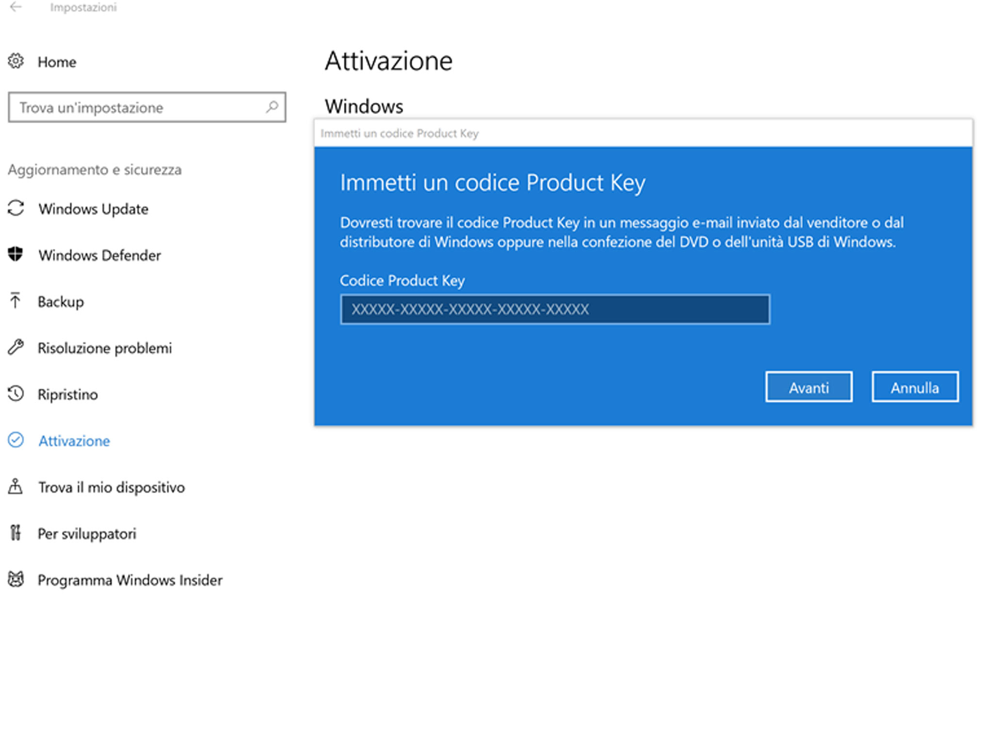 Come attivare Windows 10 Pro