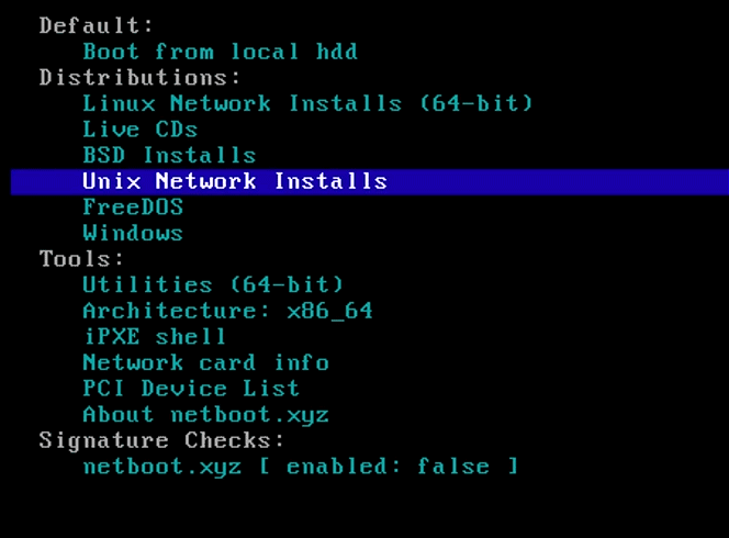 Avvio sistemi operativi rete PXE