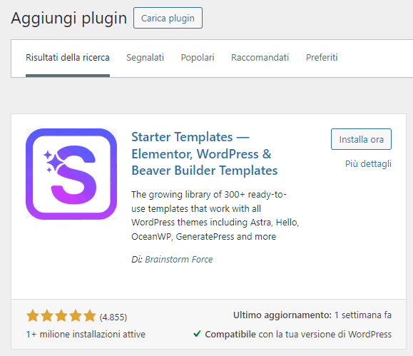 Starter Templates WordPress