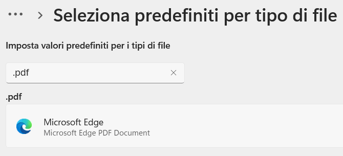 Visualizzatore PDF predefinito in Windows