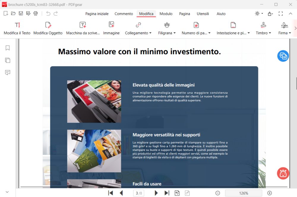Editing PDF: strumenti di PDFgear