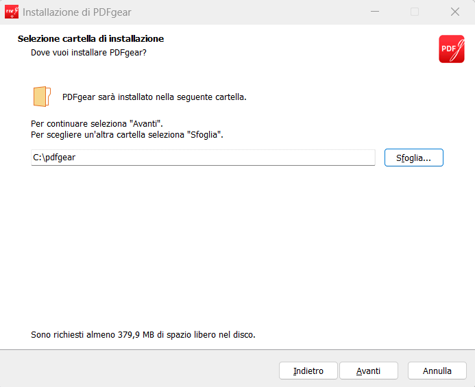 Installazione PDFgear