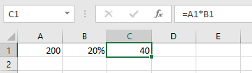 Scorporare percentuale Excel