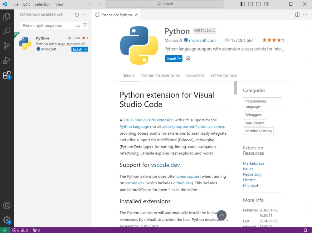 Interfaccia Visual Studio Code