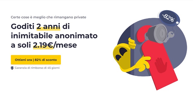 cyberghost vpn sconto 82 per cento