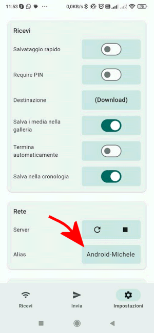 Nomi dispositivi LocalSend