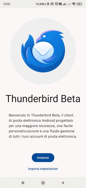 Anteprima Thunderbird per Android