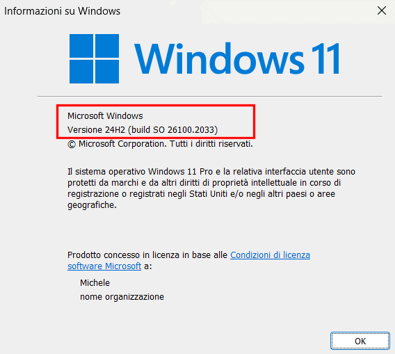 Ultima versione di Windows