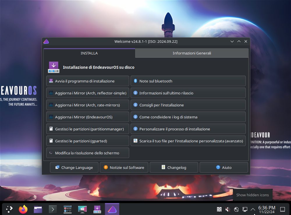 Installazione EndeavourOS Linux