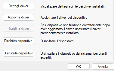 Gestione driver Windows