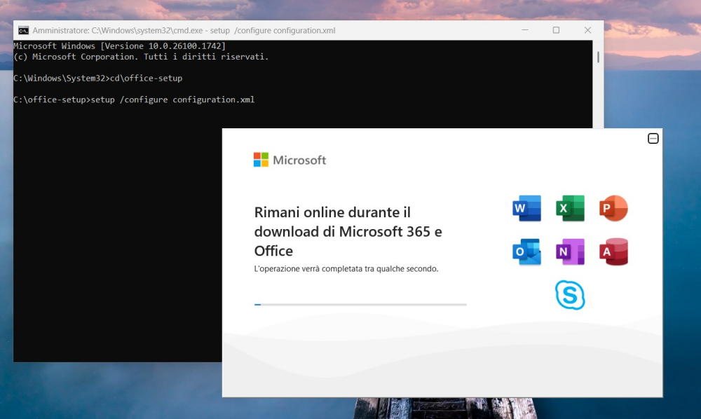 Installazione Office 2024 in prova