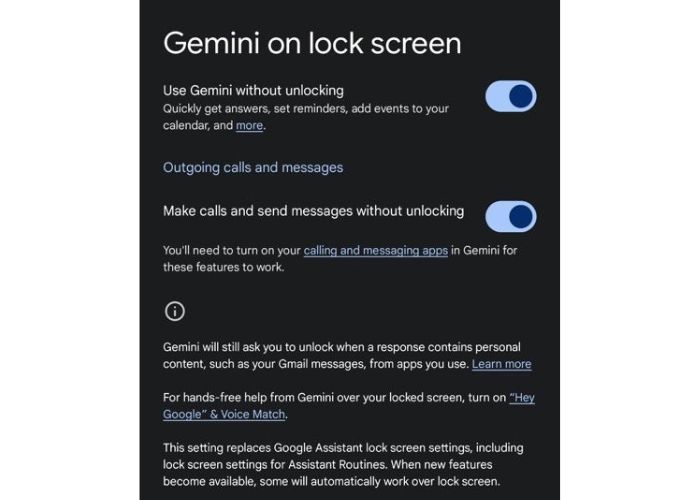 Google Gemini ora consente di fare chiamate e inviare messaggi senza sbloccare il display_1