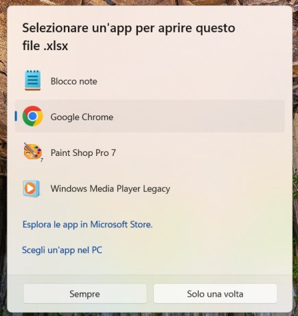 Selezione browser apertura documenti Office