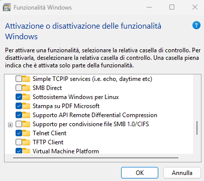 Attivazione SMBv1 in Windows