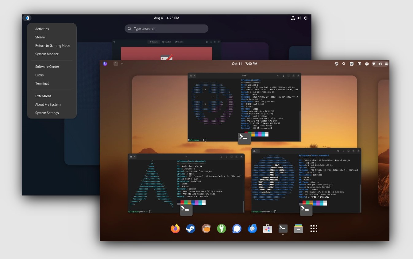 Bazzite Linux con GNOME