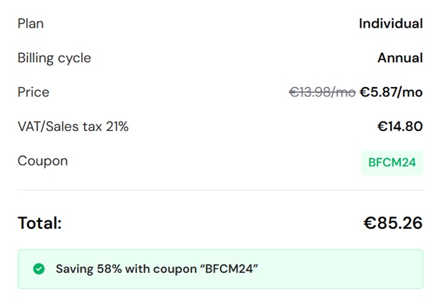 bfcm24 codice sconto esclusivo incogni