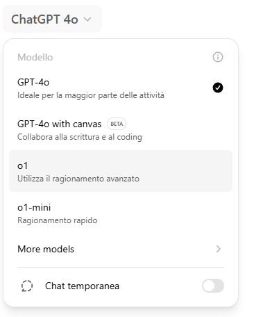 Ragionamento avanzato ChatGPT o1