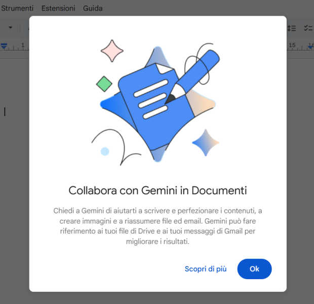 Gemini per Workspace su Google Documenti