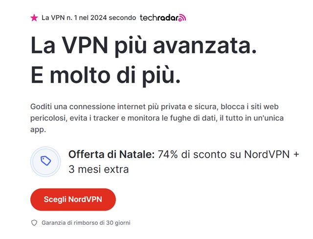 nordvpn offerta natale