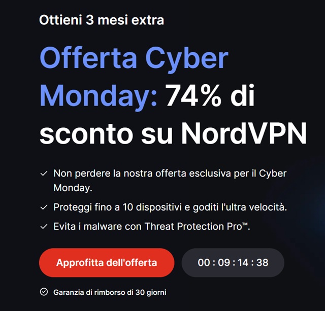 offerta cyber monday nordvpn