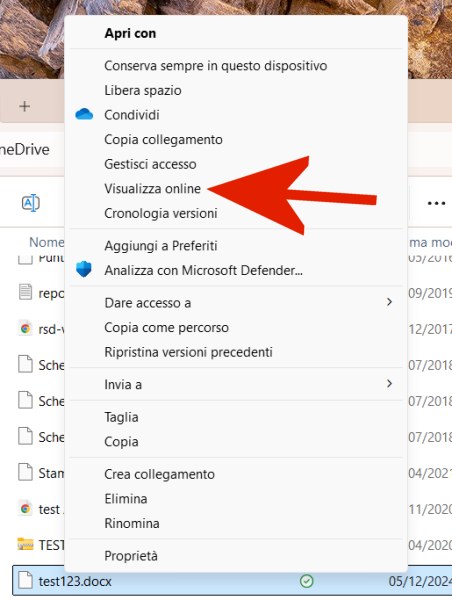 Upload file Office su OneDrive