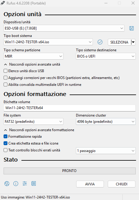 Test compatibilità CPU Windows 11