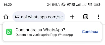 Clicca per chattare WhatsApp