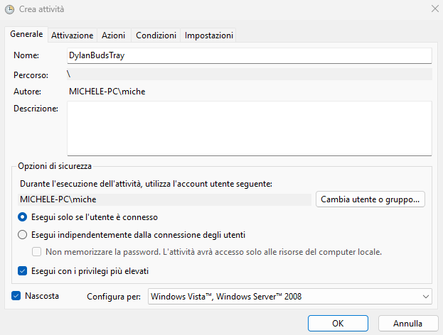 Configurazione Bluetooth Windows