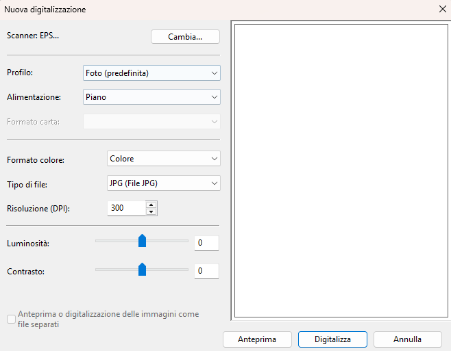 Scannerizzare documenti con la stampante Windows