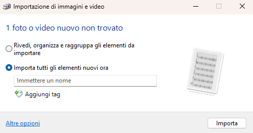 Scannerizzazione documenti con Windows WIA