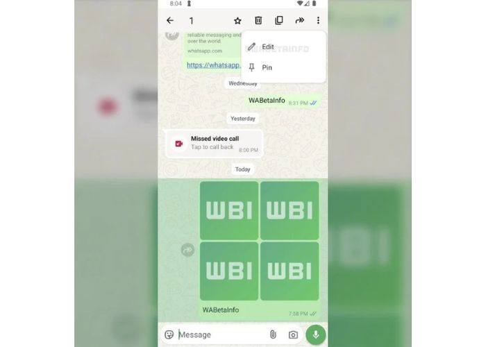 WhatsApp modifica didascalie album condivisi beta Android screenshot 