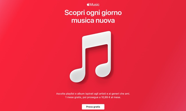 apple music prova gratis