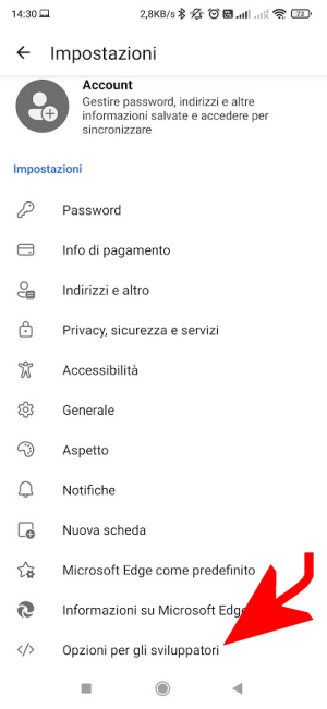 Installazione estensioni Chrome per Android