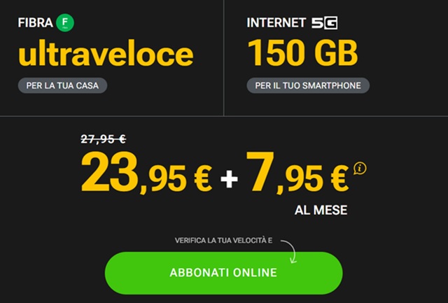 fastweb offerta fibra e mobile