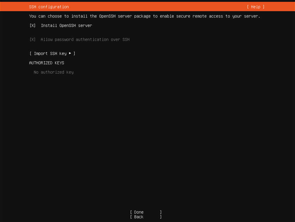 Installazione server OpenSSH Ubuntu Server