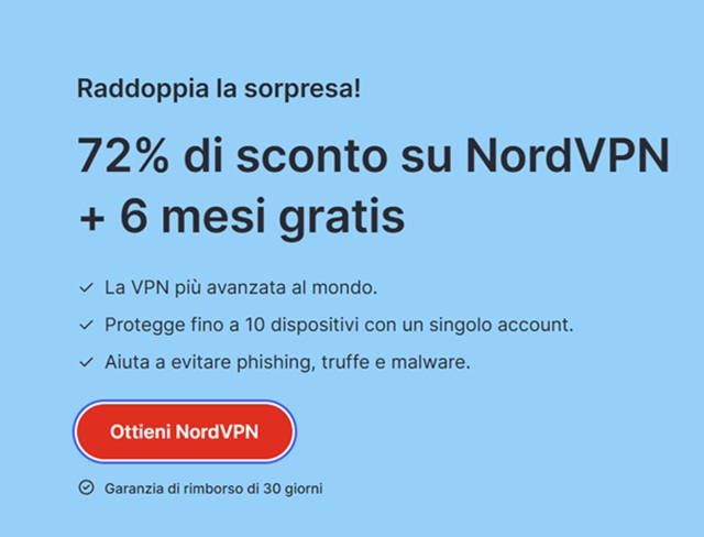 nordvpn offerta nuova