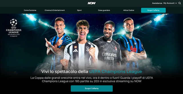 now champions league offerta