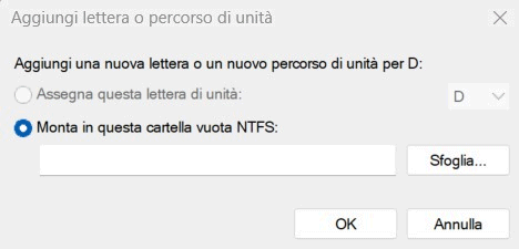 Percorso unità su file system NTFS