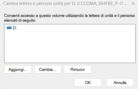 Impostazione percorso unità Windows