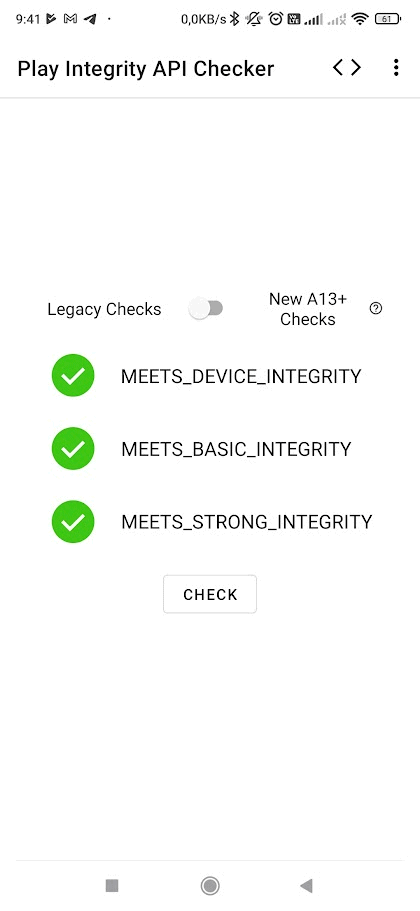 App Play Integrity API Check