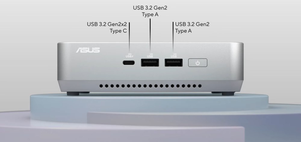 Porte USB su Mini PC ASUS NUC 14 Pro Plus