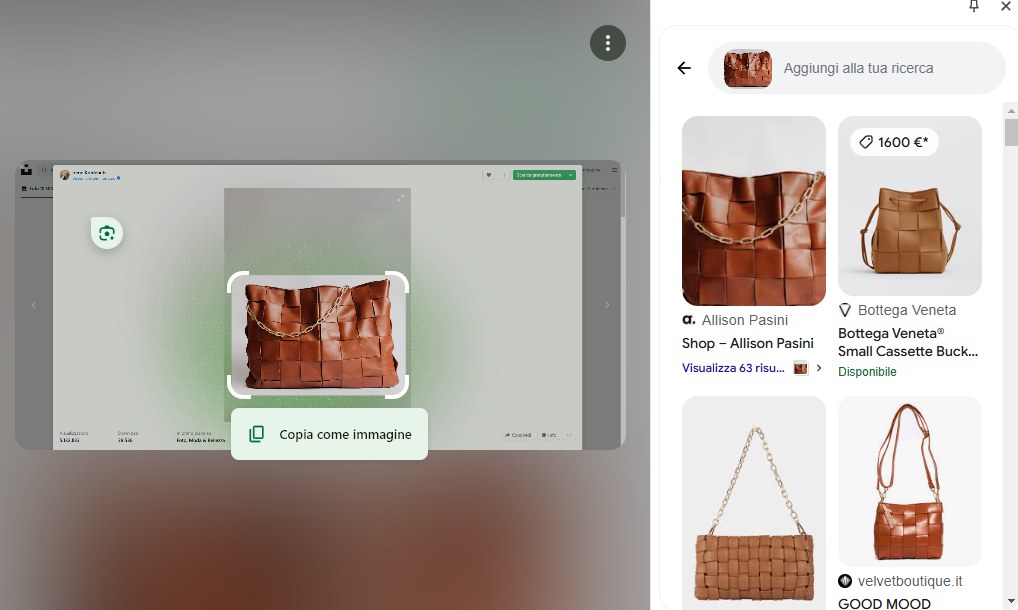 Ricerca visuale con Cerchia e Cerca Google Lens