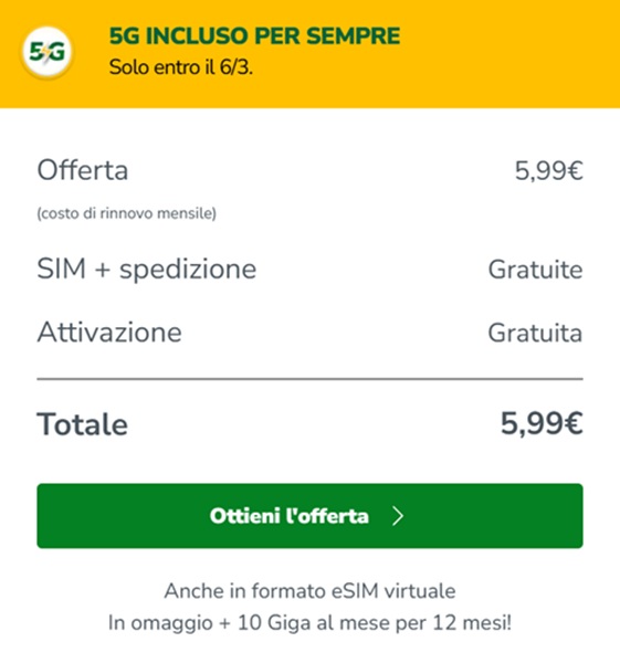 very mobile offerta 5g